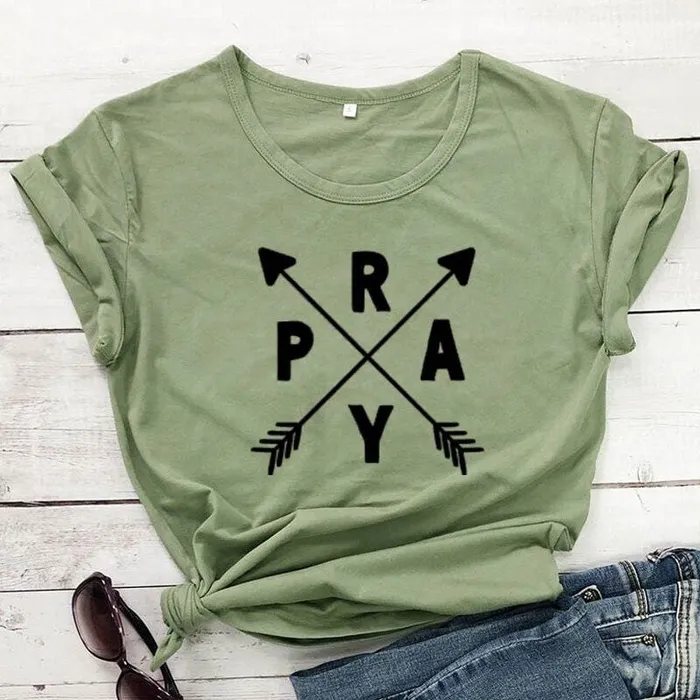 Earrings Christian TShirt br Pray Arrows Lords Guidance