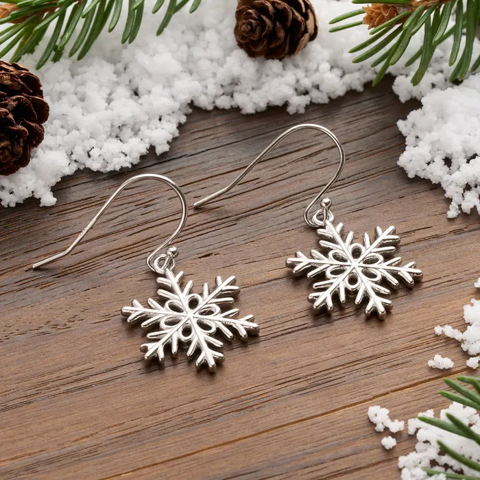 Earrings Dangling Snowflake Earrings Chadds Ford Jewelry