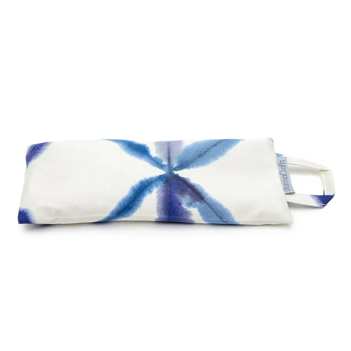 Earrings DharmaCrafts Yoga Eye Pillow in Blue Watercolor Geometric