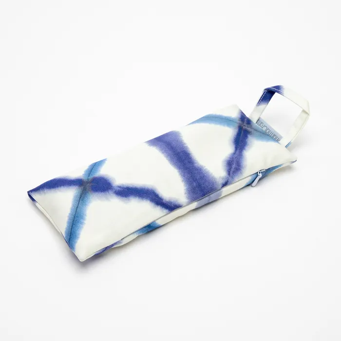Earrings DharmaCrafts Yoga Eye Pillow in Blue Watercolor Geometric