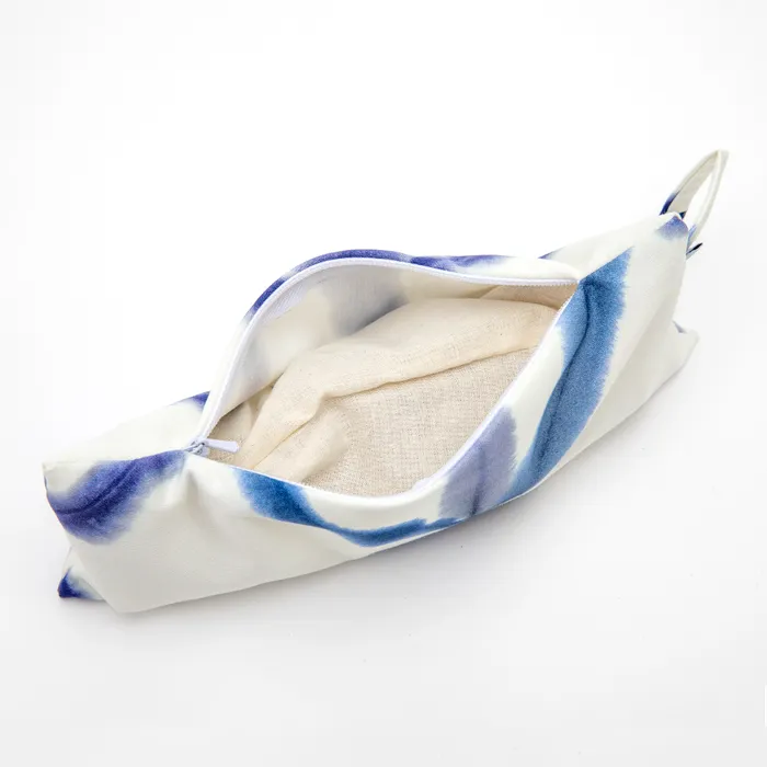 Earrings DharmaCrafts Yoga Eye Pillow in Blue Watercolor Geometric