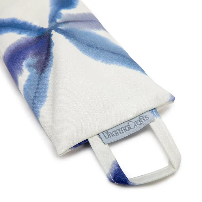 Earrings DharmaCrafts Yoga Eye Pillow in Blue Watercolor Geometric