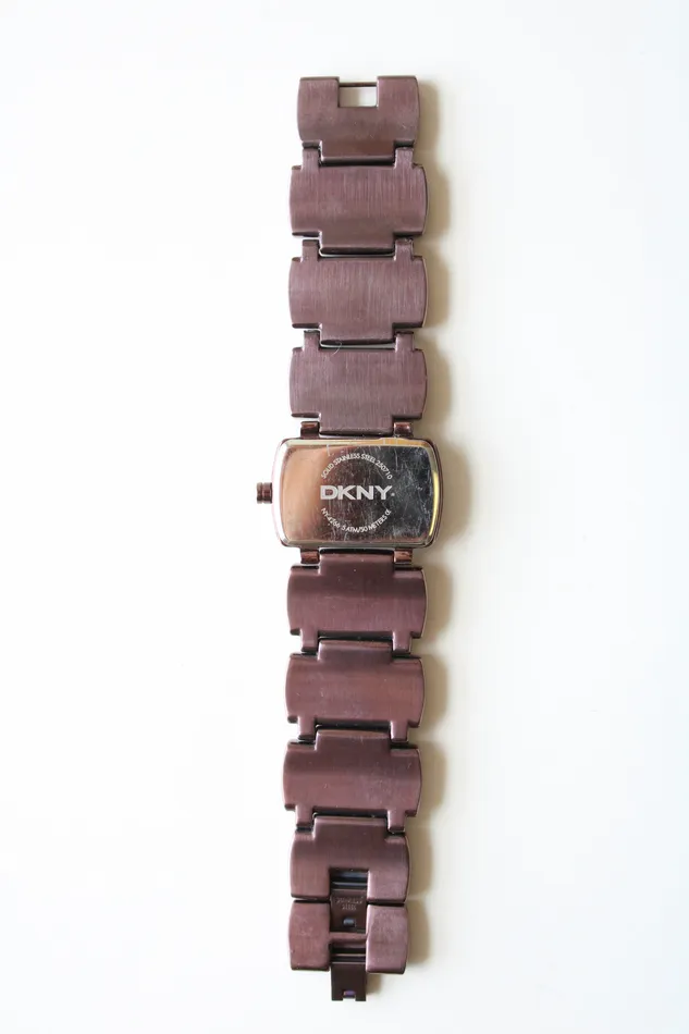 Earrings DKNY Chocolate Brown Stainless Steel Rhinestone Watch DKNY