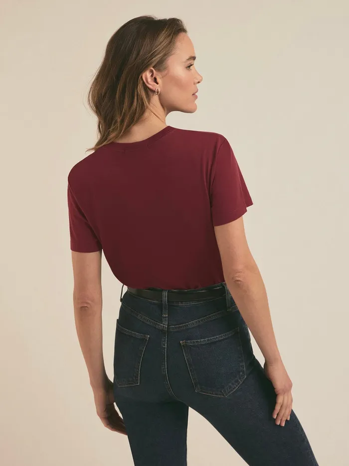 Earrings Favorite Daughter Favorite Daughter Cropped Collegiate Tee