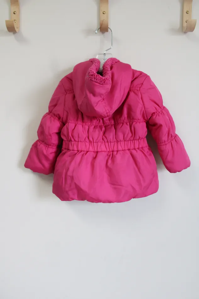 Earrings Jubilee Thrift Pink Fleece Lined Puffer Winter Coat 18 MO