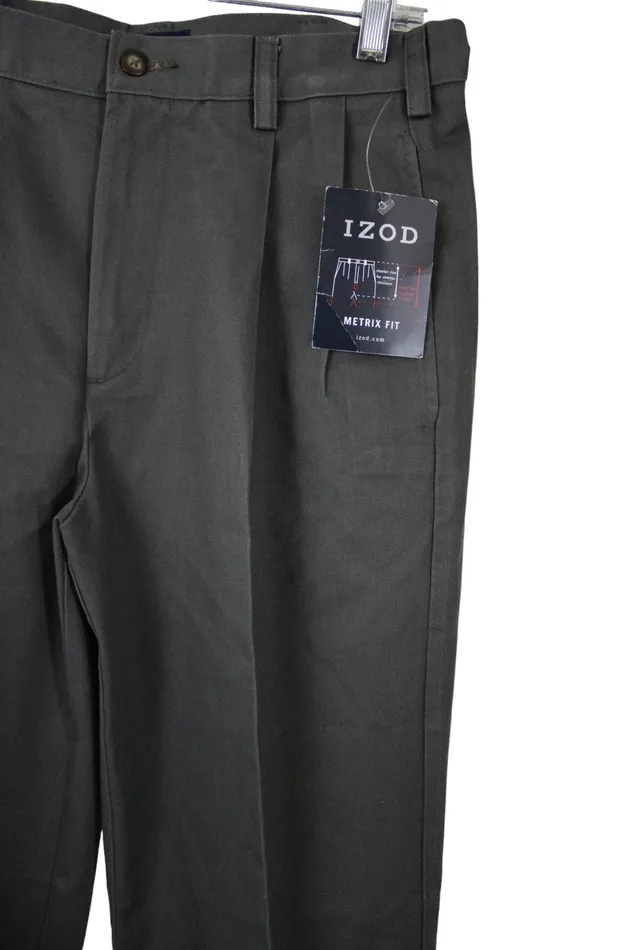 Earrings NEW Izod Gray American Chino Pants 30X32 Izod