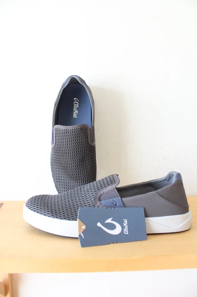Earrings OluKai NEW OluKai Laeahi Gray SlipOn Shoes Size 8