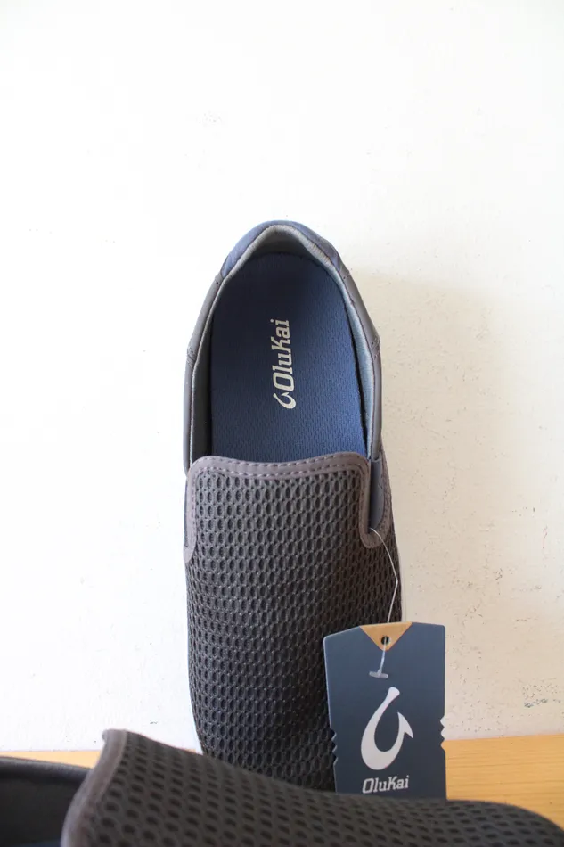 Earrings OluKai NEW OluKai Laeahi Gray SlipOn Shoes Size 8
