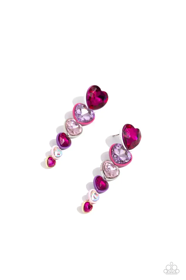 Earrings Paparazzi Accessories Cascading Casanova Multi