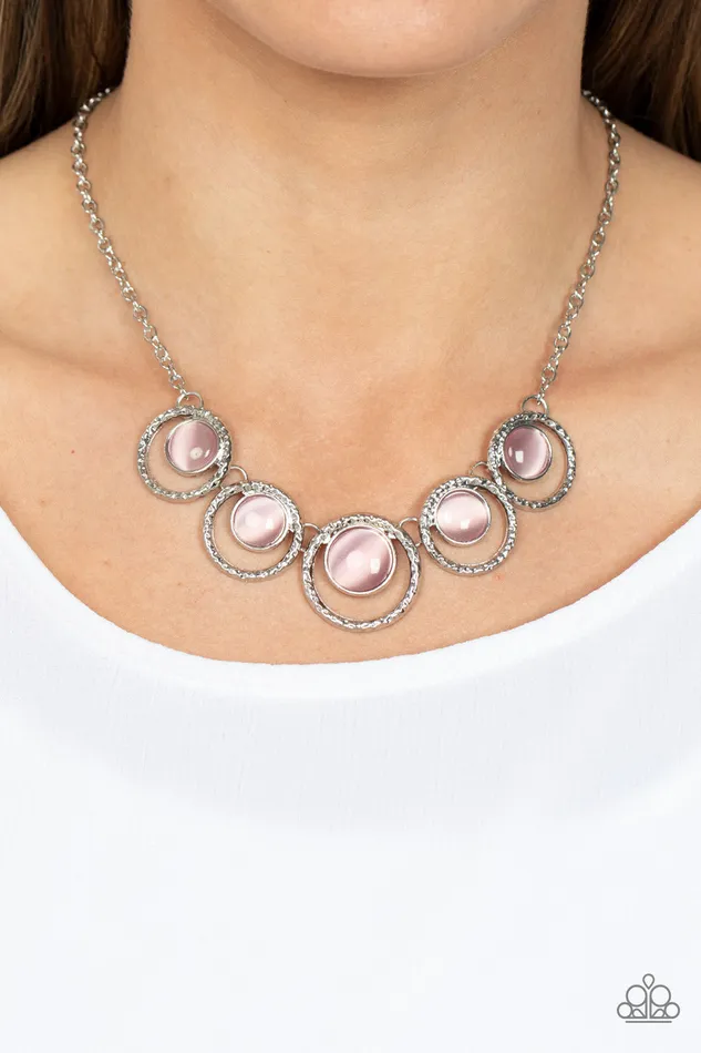 Earrings Paparazzi Accessories Elliptical Enchantment Pink