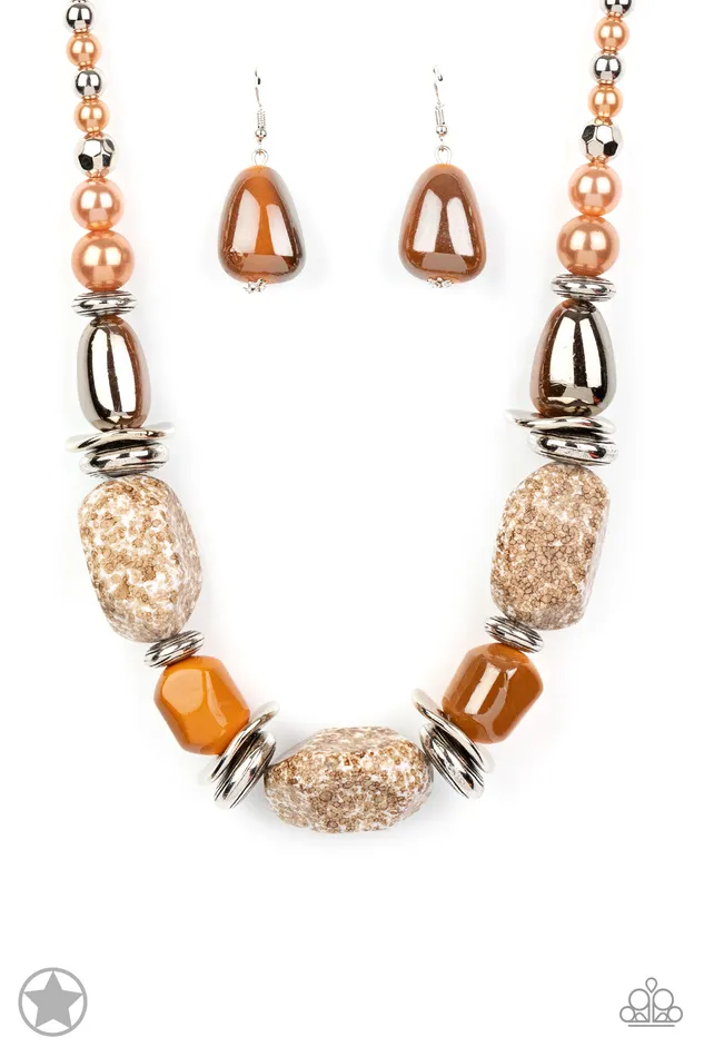 Earrings Paparazzi Accessories In Good Glazes Peach