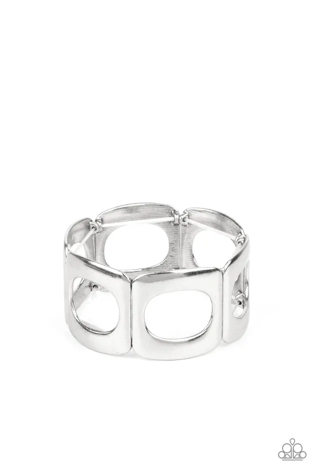 Earrings Paparazzi Accessories In OVAL Your Head Silver