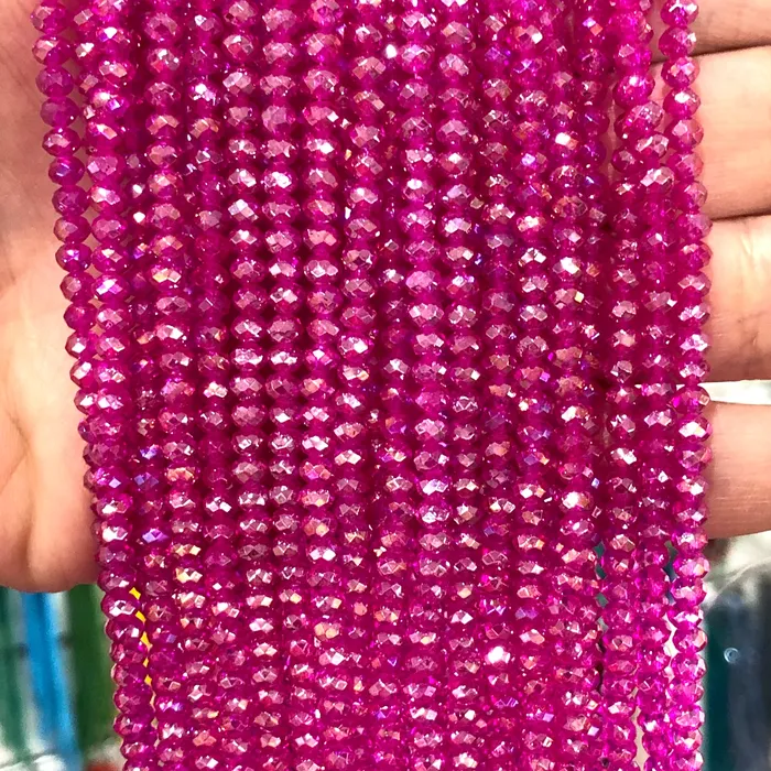 Earrings Peppy Beads Crystal faceted rondelle 4mm Beads PBC4C9