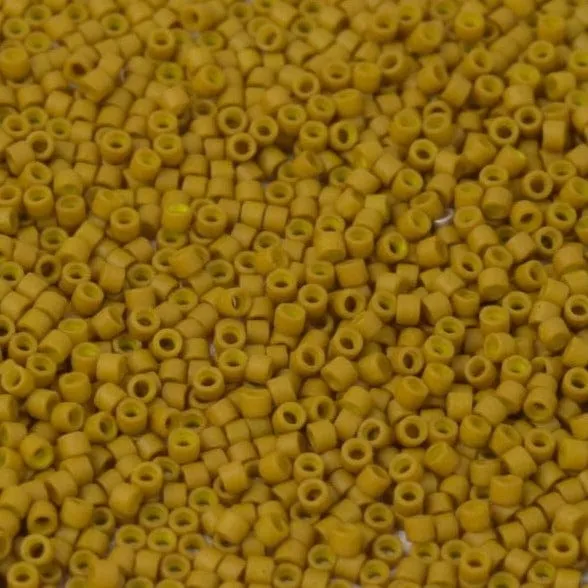 Earrings Peppy Beads DB0665 Matte Opaque Mustard Miyuki Delica 110