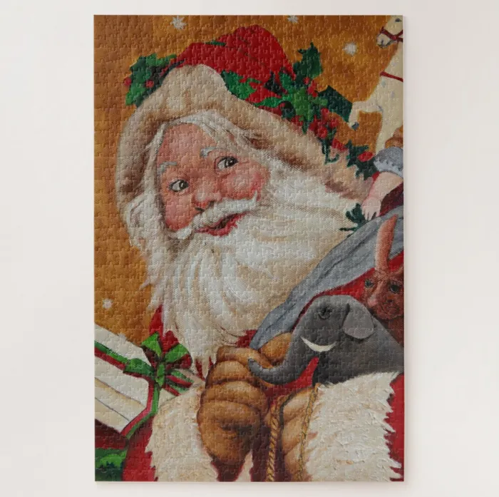 Earrings Portraits by NC Jolly Santa Christmas Traditional Thick Jigsaw Puzzle for Adults 30 to 1000 Pieces Earrings Portraits by NC Jolly Santa Christmas Traditional Thick Jigsaw Puzzle for Adults 30 to 1000 Pieces