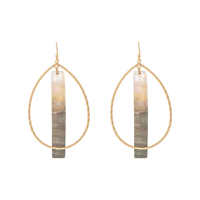Earrings RAINJEWELRY Rain Jewelry Goldtone Teardrop Shell Bar Dangle Earrings Earrings RAINJEWELRY Rain Jewelry Goldtone Teardrop Shell Bar Dangle Earrings