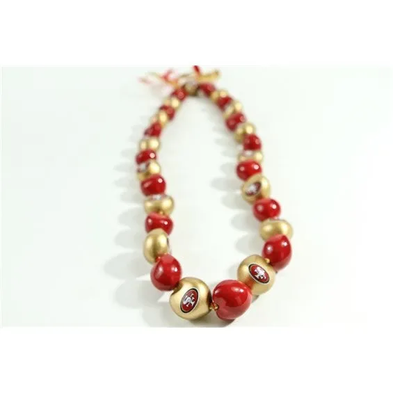 Earrings STYLEPASIFIKA NFL San Francisco 49ers Kukui Nut Lei