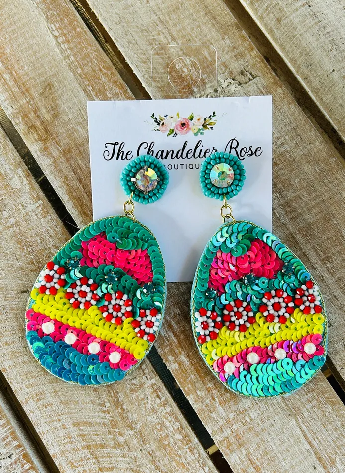 Earrings The Chandelier Rose Boutique Fun Easter Egg Earrings