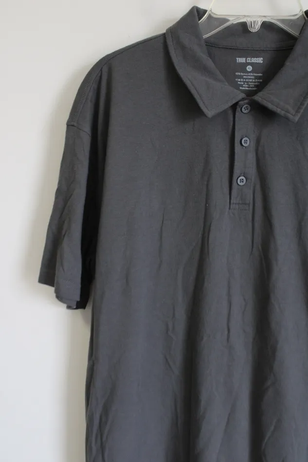 Earrings True Classic True Classic Solid Gray Polo Shirt XL