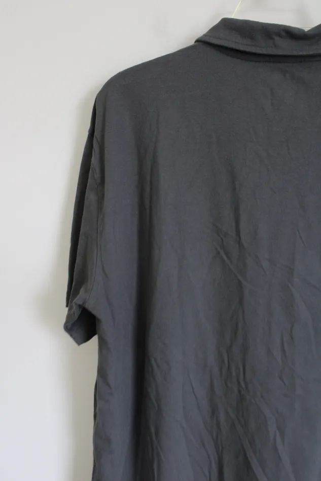 Earrings True Classic True Classic Solid Gray Polo Shirt XL