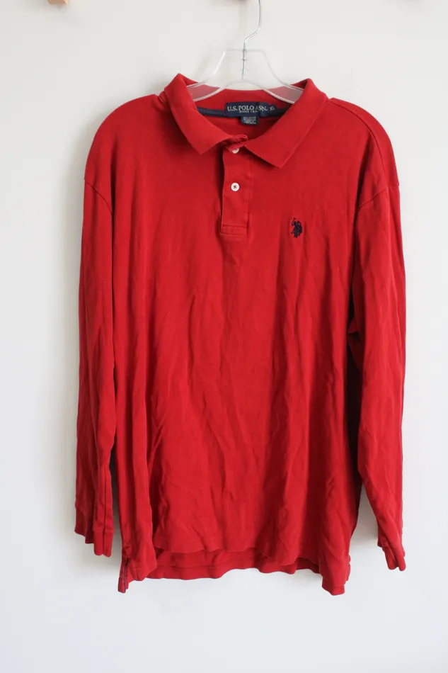 Earrings US Polo US Polo Assn Tomato Red Polo Long Sleeved Shirt XL