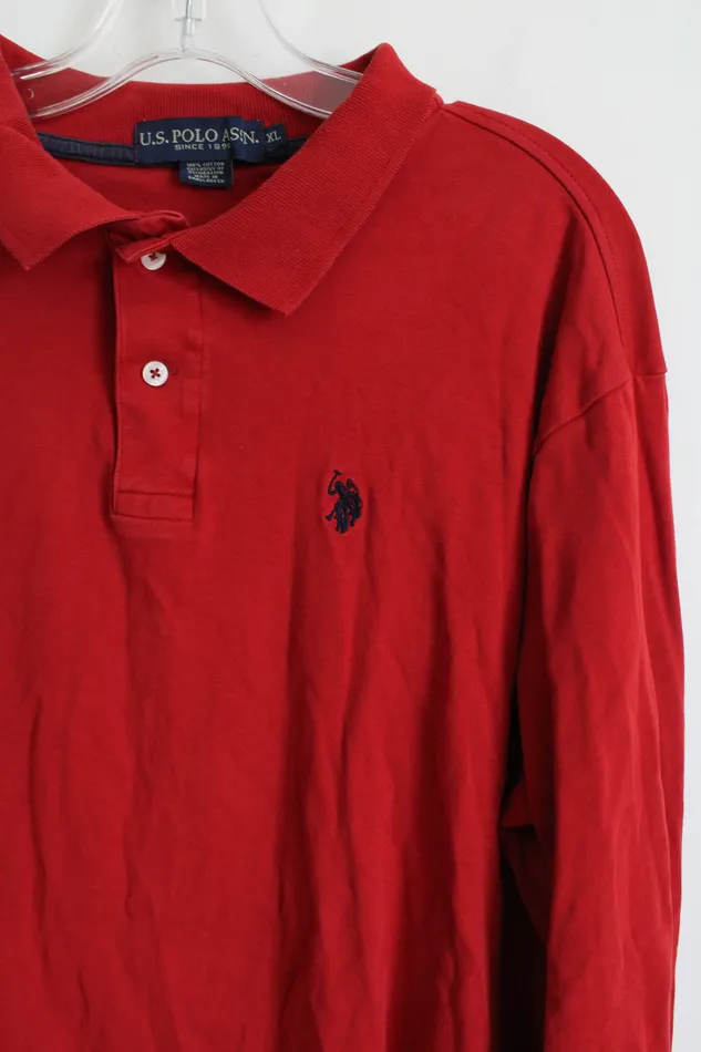 Earrings US Polo US Polo Assn Tomato Red Polo Long Sleeved Shirt XL