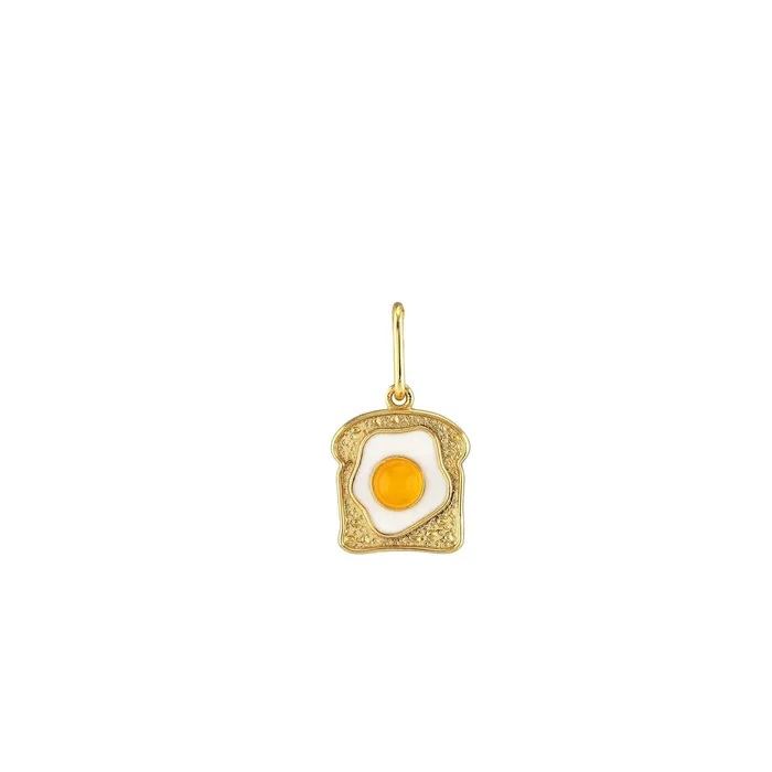 Egg on Toast Enamel Charm Kris Nations Earrings