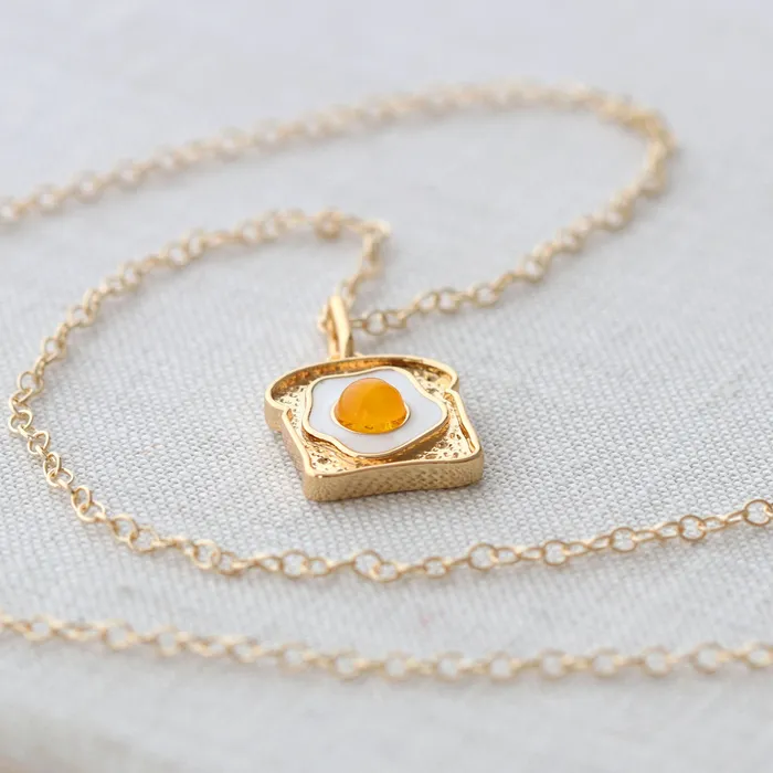 Egg on Toast Enamel Charm Kris Nations Earrings
