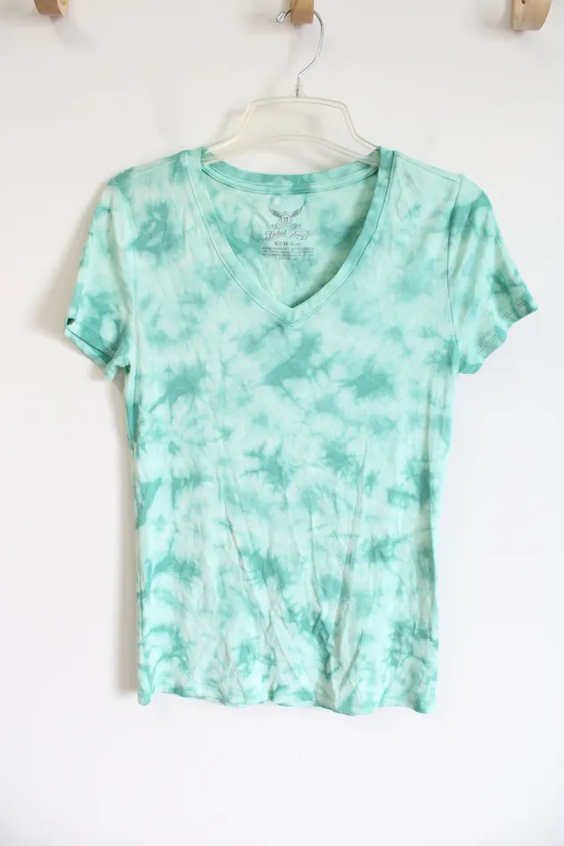 Faded Glory Necklaces Faded Glory Light Green TieDye Shirt S