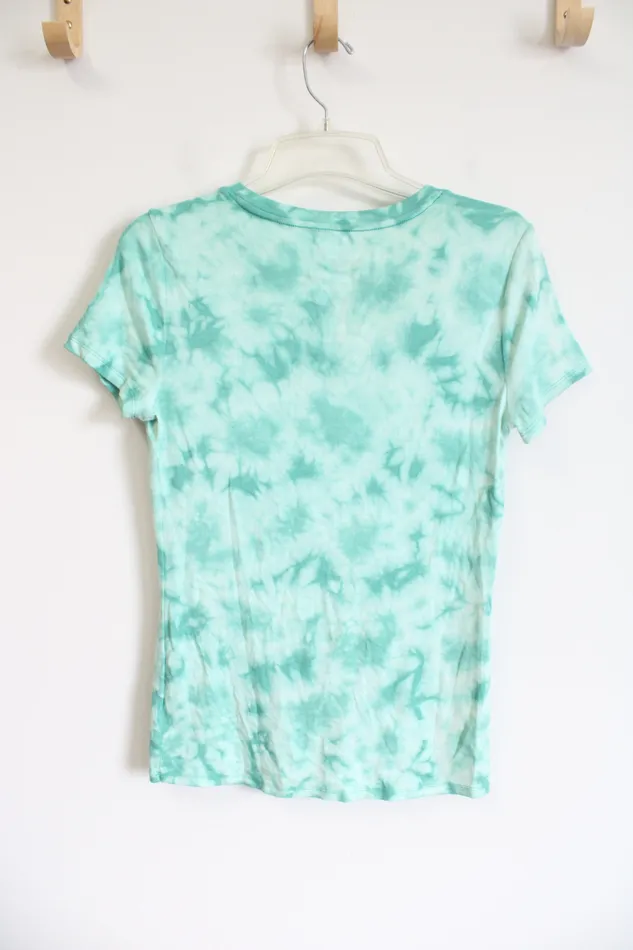 Faded Glory Necklaces Faded Glory Light Green TieDye Shirt S