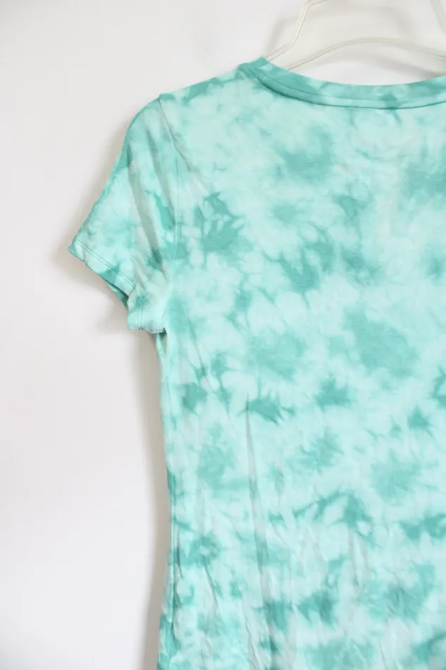Faded Glory Necklaces Faded Glory Light Green TieDye Shirt S