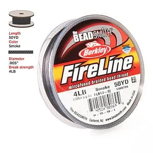 Fireline Thread 4 Lb Smoke Grey 50yd 0005 in012 mm Peppy Beads Earrings Fireline Thread 4 Lb Smoke Grey 50yd 0005 in012 mm Peppy Beads Earrings