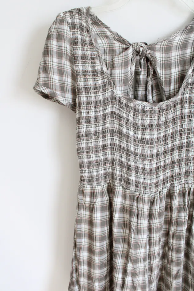 Forever 21 Necklaces Forever 21 Green Pink Plaid Romper M