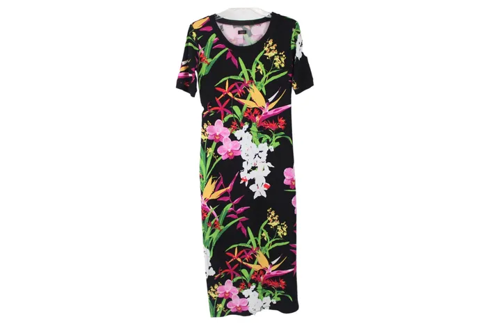 GILI Rings GILI Black Floral Maxi Dress S