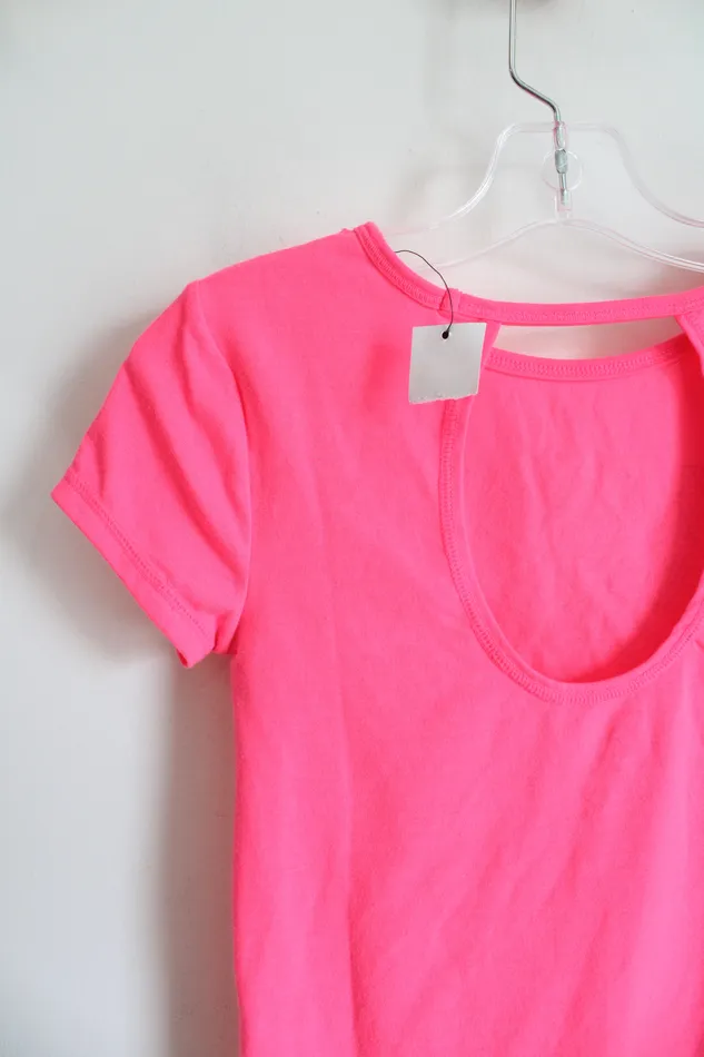 Gap Earrings NEW Gap Fit Hot Pink Wrk Out Shirt Youth S 8