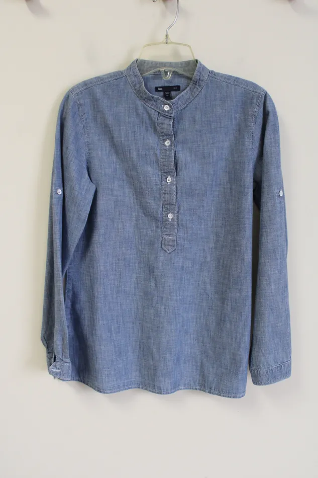 Gap Rings Gap Cotton Long Sleeved Blue Shirt S