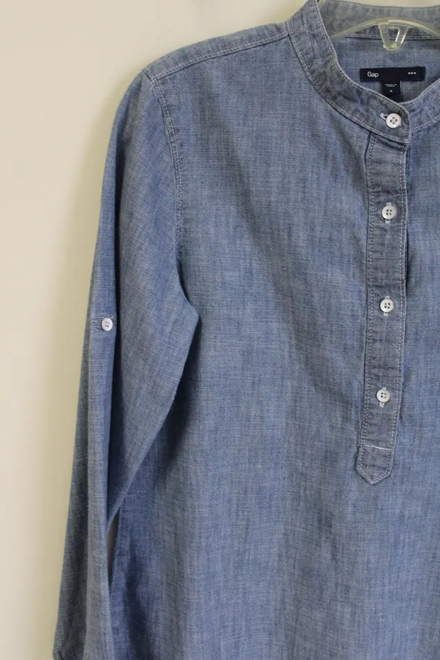 Gap Rings Gap Cotton Long Sleeved Blue Shirt S
