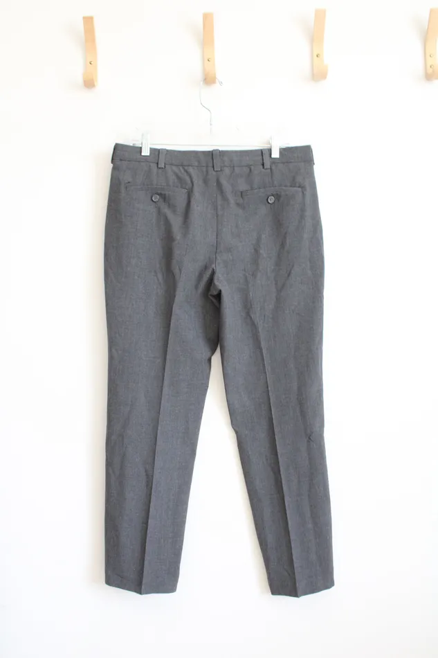 George Earrings George Elastic Waist Gray Dress Pants 34X30