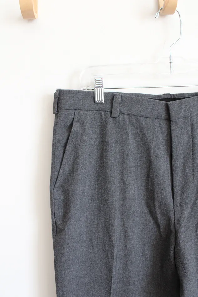 George Earrings George Elastic Waist Gray Dress Pants 34X30