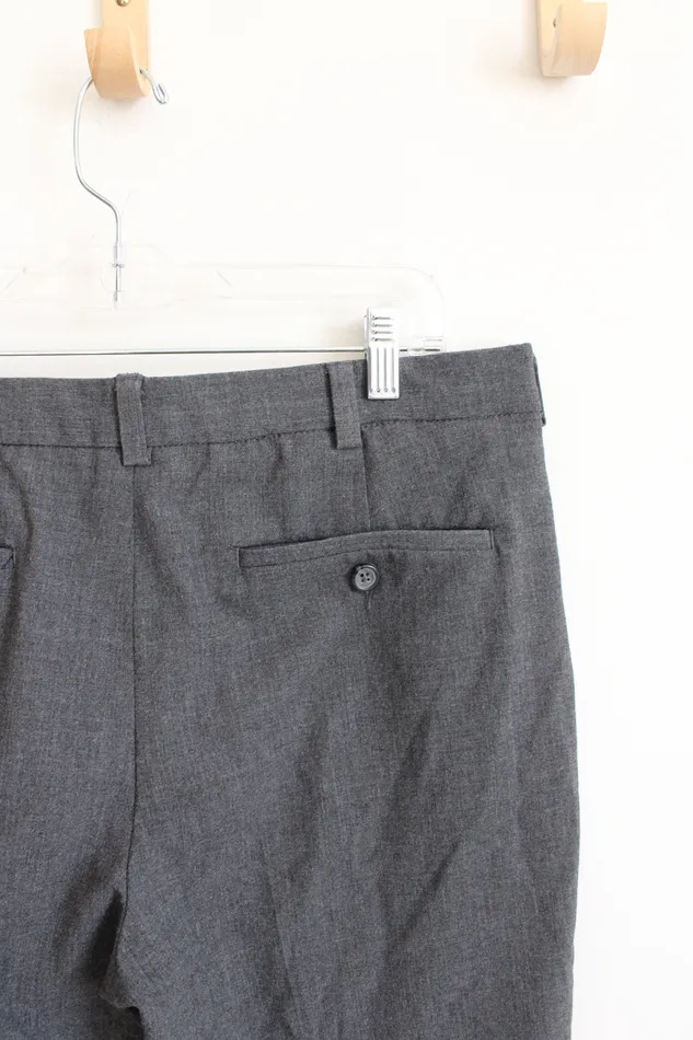 George Earrings George Elastic Waist Gray Dress Pants 34X30