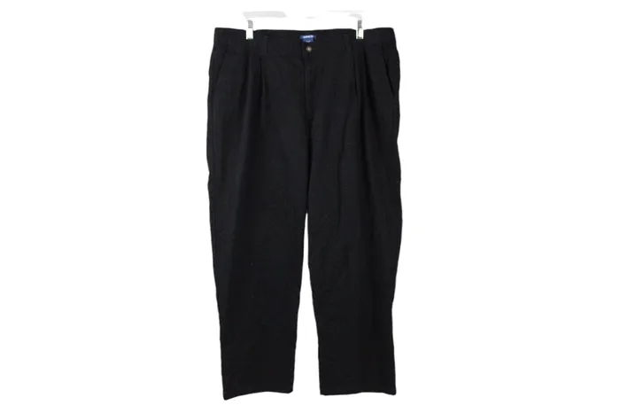 George George Classic Fit Black Khaki Pant 38X29 Rings