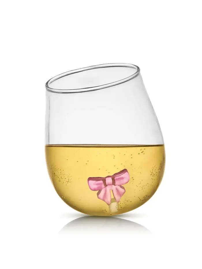 Godinger Earrings Figurine Stemless Wineglass