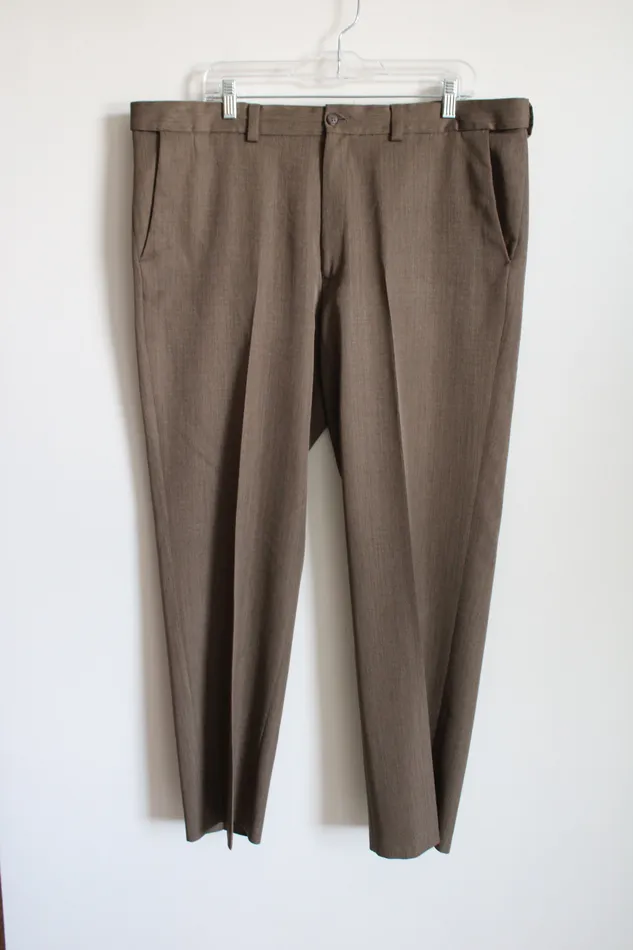 Haggar Straight Fit Brown Work Pant 38X30 Haggar Earrings