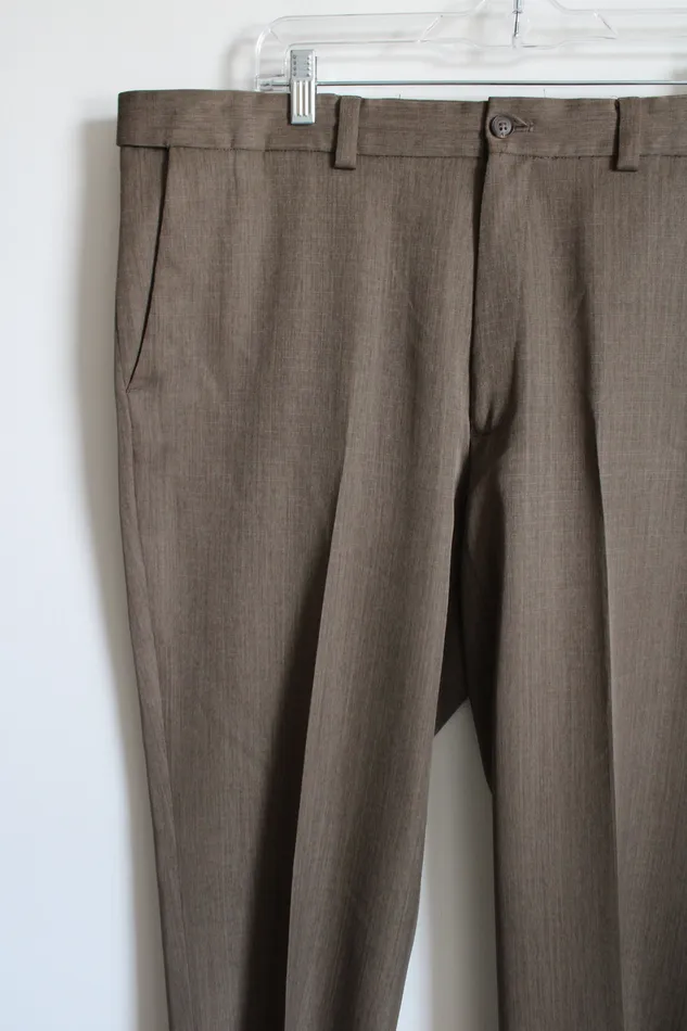 Haggar Straight Fit Brown Work Pant 38X30 Haggar Earrings