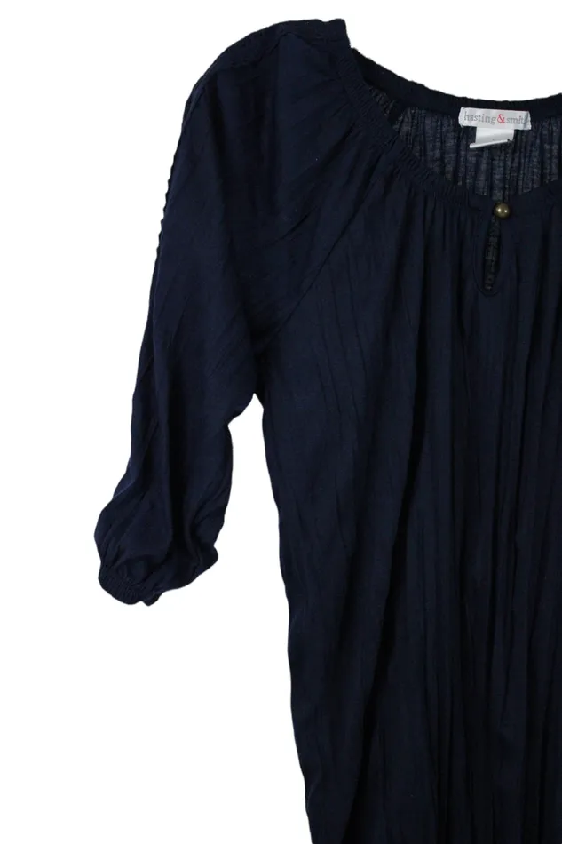 Hasting Smith Navy Top S Hasting Smith Earrings