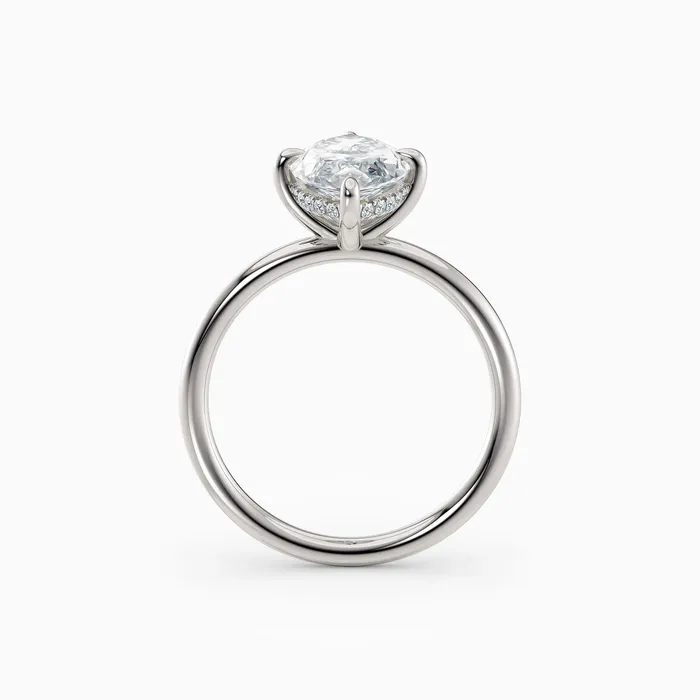 Honey Jewelry Co Rings Harlow Marquise Hidden Halo Engagement Ring