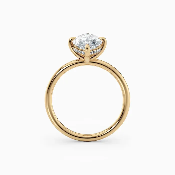 Honey Jewelry Co Rings Harlow Marquise Hidden Halo Engagement Ring