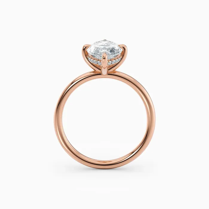 Honey Jewelry Co Rings Harlow Marquise Hidden Halo Engagement Ring