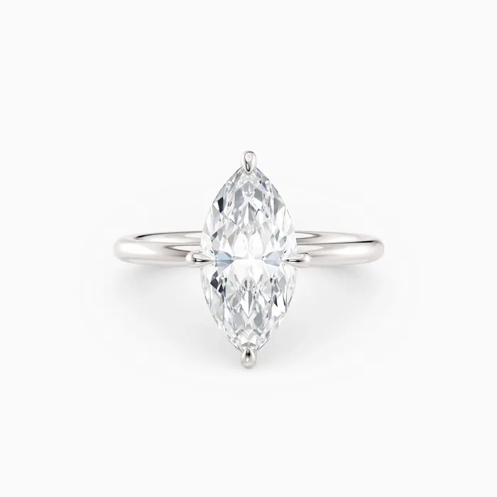 Honey Jewelry Co Rings Harlow Marquise Hidden Halo Engagement Ring