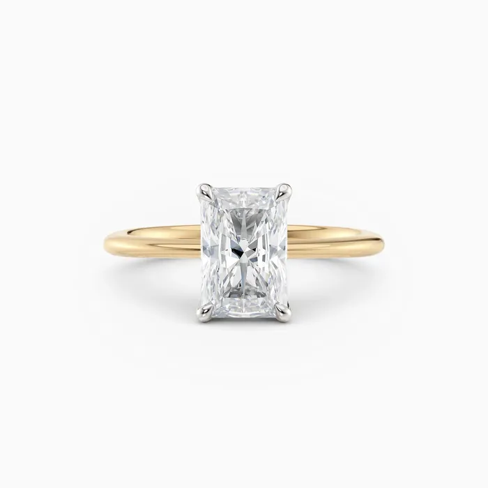 Honey Jewelry Co Rings Lolo Thin Radiant Cut Solitaire Engagement Ring